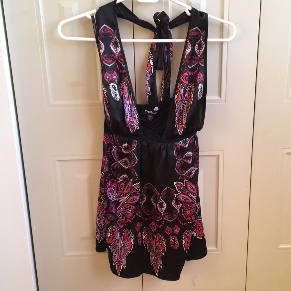 Bebe Silk halter top